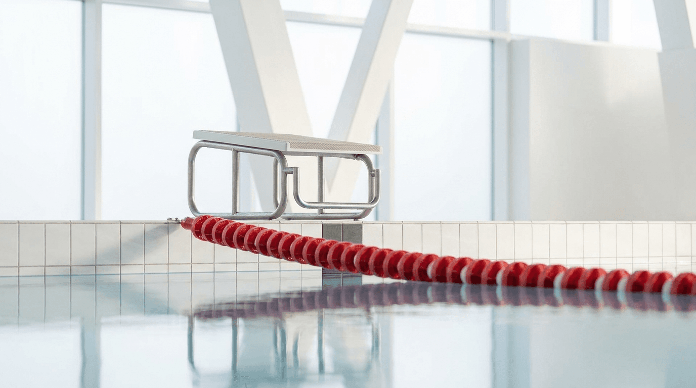 Olympic pool starting block